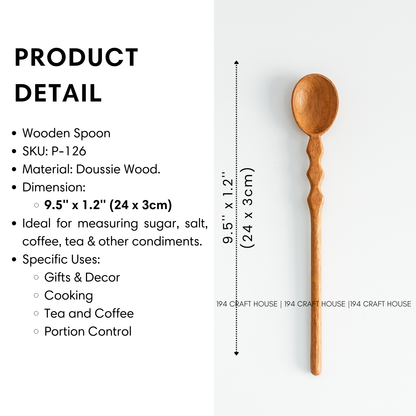 Long Handle Wooden Coffee & Tea Measuring Spoon – Home Decor & Gifts