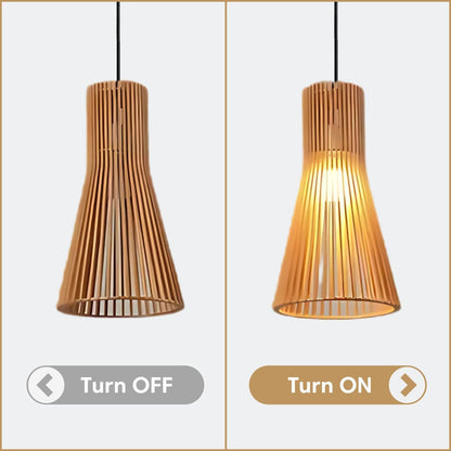 Wood Pendant Light Cage For Kitchen Living Room Home
