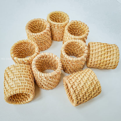 Handmade Round Rattan Napkin Rings