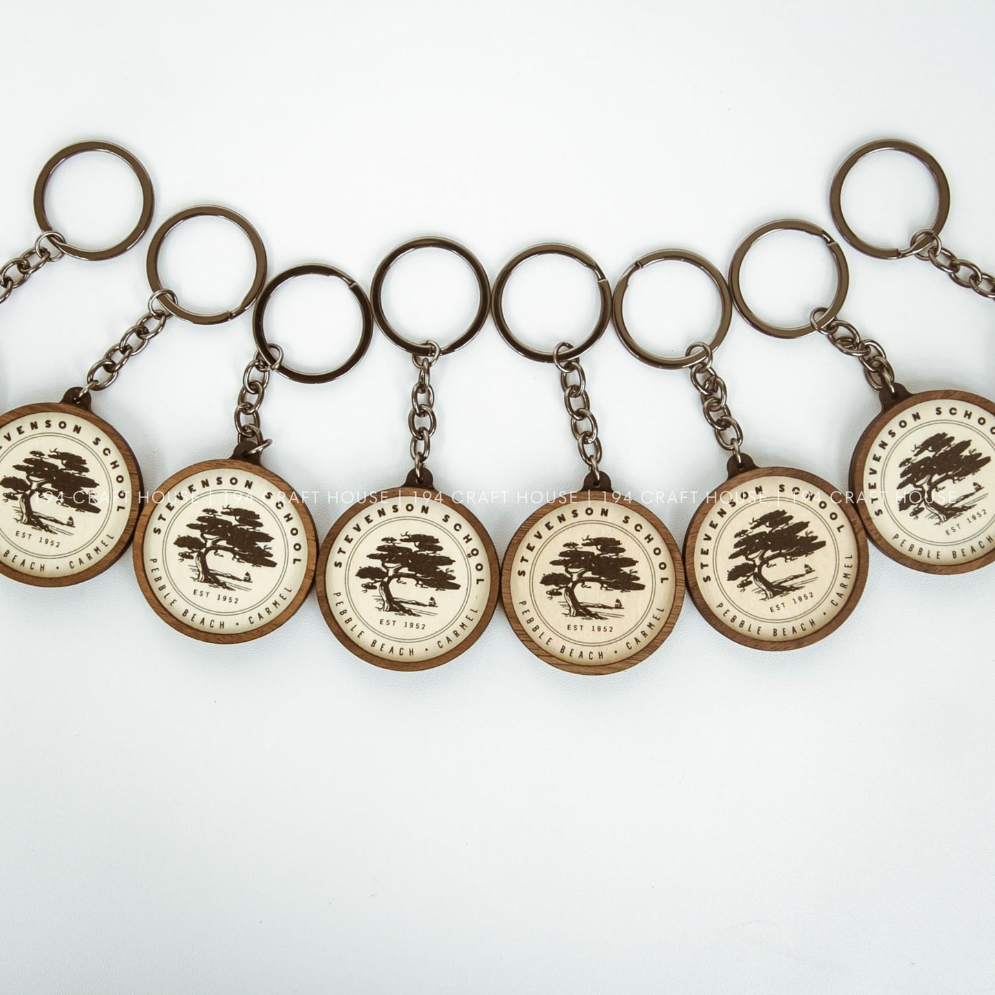 Custom Logo Circle Wooden Keychain: Personalized Corporate Gift for Clients, Employees, Event Gifts, Promotion Keychain Gifts