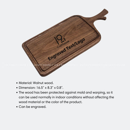 Walnut Cutting Board With Handles and Juice Groove