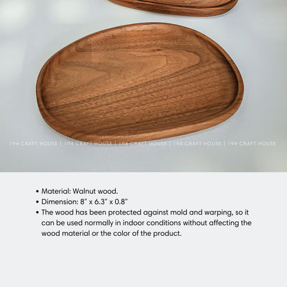 Handmade Small Walnut Serving Tray