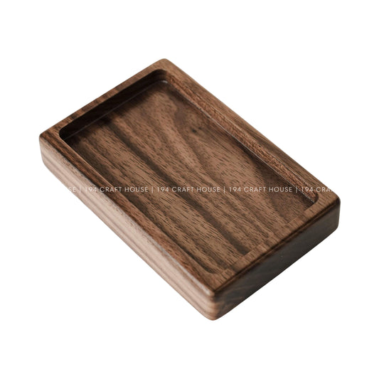 Handmade Rectangle Walnut Wooden Tray for Jewelry, Ring Dish, Ring Display, Accessory Tray, Watch Tray, Decorative Tray, Personalized Gift for Weddings, Engagements, Anniversarys, and Birthdays.