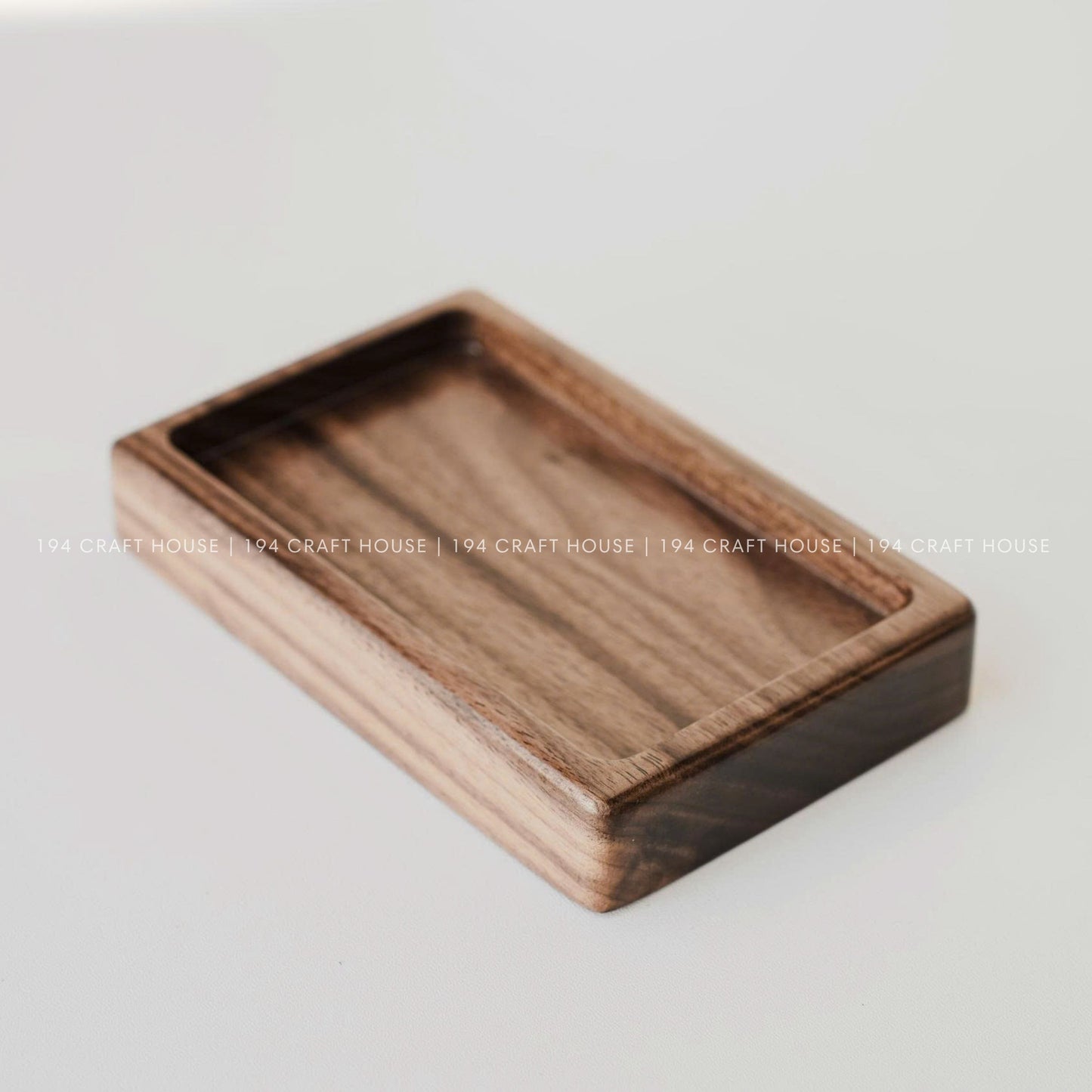 Handmade Rectangle Walnut Wooden Tray for Jewelry, Ring Dish, Ring Display, Accessory Tray, Watch Tray, Decorative Tray, Personalized Gift for Weddings, Engagements, Anniversarys, and Birthdays.