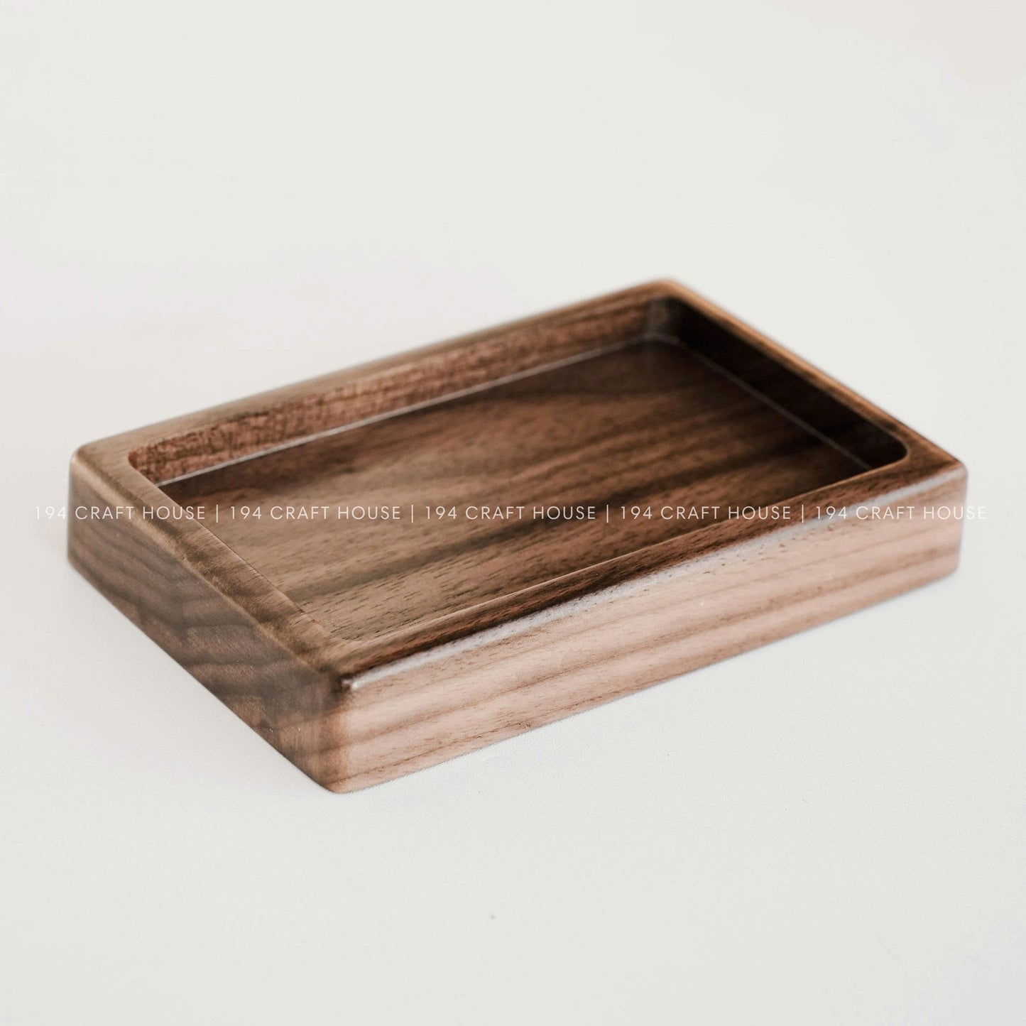 Handmade Rectangle Walnut Wooden Tray for Jewelry, Ring Dish, Ring Display, Accessory Tray, Watch Tray, Decorative Tray, Personalized Gift for Weddings, Engagements, Anniversarys, and Birthdays.