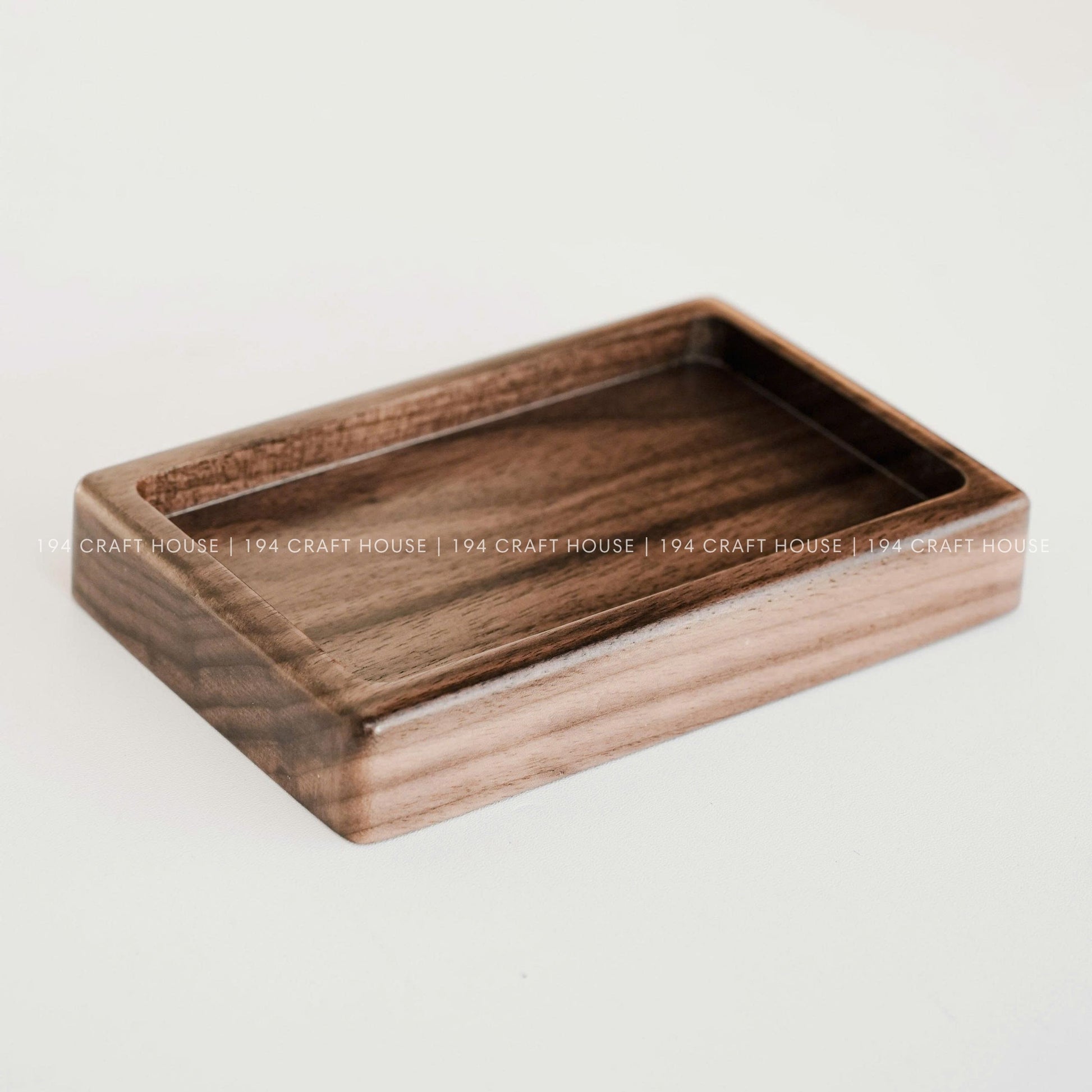 Handmade Rectangle Walnut Wooden Tray for Jewelry, Ring Dish, Ring Display, Accessory Tray, Watch Tray, Decorative Tray, Personalized Gift for Weddings, Engagements, Anniversarys, and Birthdays.
