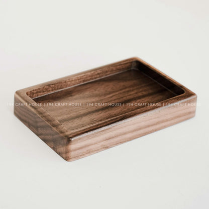 Handmade Rectangle Walnut Wooden Tray for Jewelry, Ring Dish, Ring Display, Accessory Tray, Watch Tray, Decorative Tray, Personalized Gift for Weddings, Engagements, Anniversarys, and Birthdays.