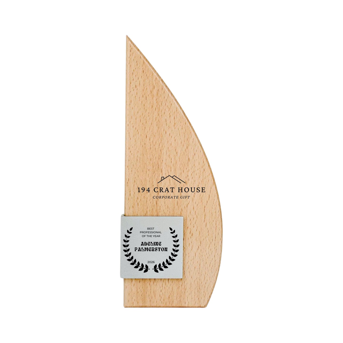 Custom Engraved Wooden Trophy: Personalized  Corporate Recognition Gifts for Employee of The Month, Employee of the Year, Employee Appreciation Gifts, Thank You Gifts, End of Year Gifts