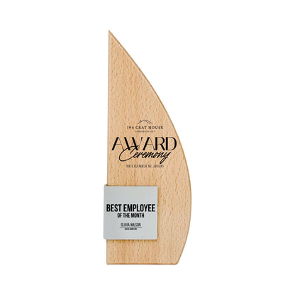 Custom Engraved Wooden Trophy: Personalized  Corporate Recognition Gifts for Employee of The Month, Employee of the Year, Employee Appreciation Gifts, Thank You Gifts, End of Year Gifts