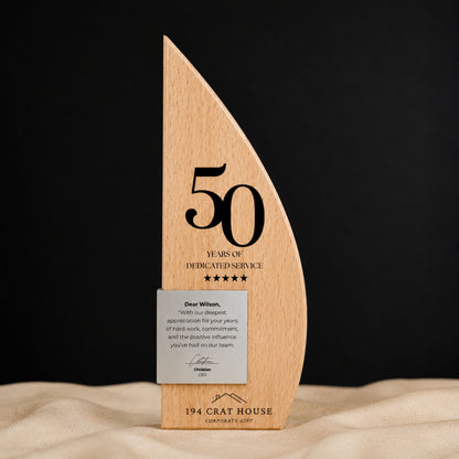 Custom Engraved Wooden Trophy: Personalized Retirement Gifts, Corporate Recognition Gifts, Employee Appreciation Gifts, Thank You Gifts, Year of Services Gifts, Dedicated Gifts
