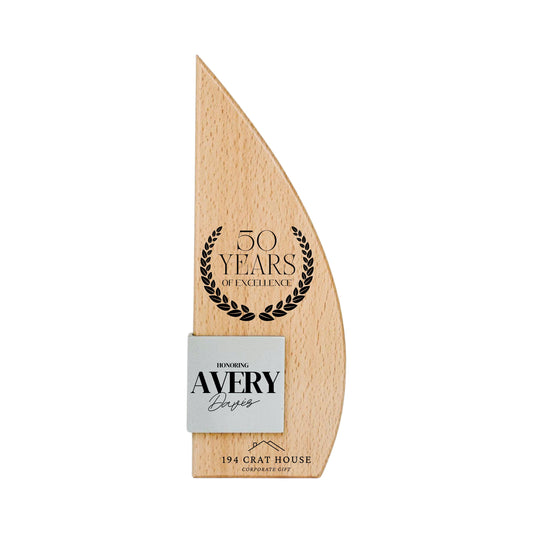 Custom Engraved Wooden Trophy: Personalized Retirement Gifts, Corporate Recognition Gifts, Employee Appreciation Gifts, Thank You Gifts, Year of Services Gifts, Dedicated Gifts