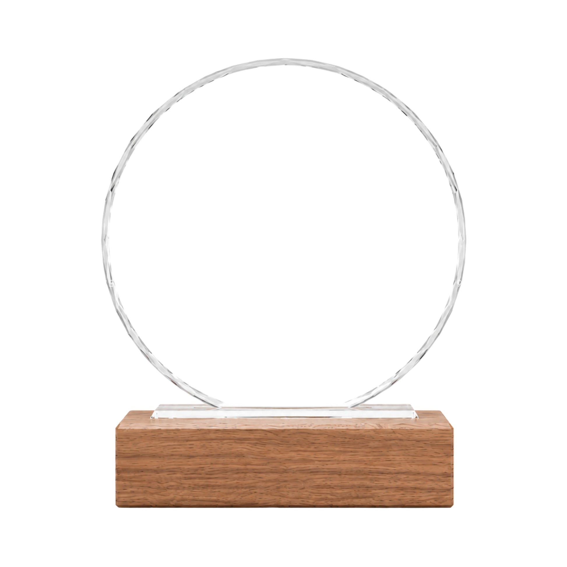 Personalized Crystal Award with Wooden Base: Custom Plaques, Awards and Trophies Corporate Gift for Clients, Employee Recognition Gift, Appreciation Gifts, Company Anniversary Gifts, Achievement Award.