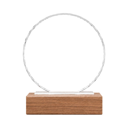 Personalized Crystal Award with Wooden Base: Custom Plaques, Awards and Trophies Corporate Gift for Clients, Employee Recognition Gift, Appreciation Gifts, Company Anniversary Gifts, Achievement Award.