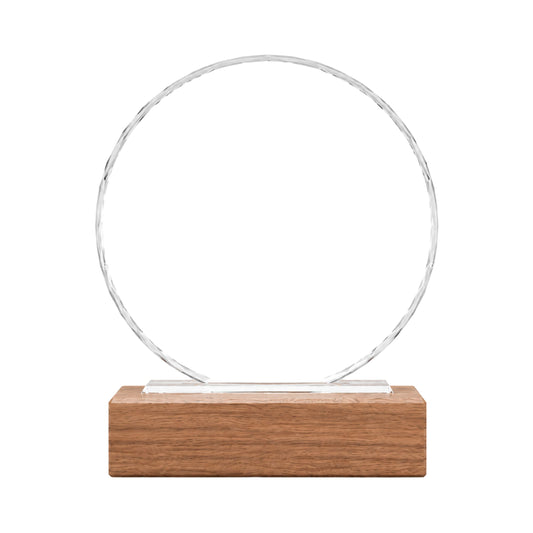Personalized Crystal Award with Wooden Base: Custom Plaques, Awards and Trophies Corporate Gift for Clients, Employee Recognition Gift, Appreciation Gifts, Company Anniversary Gifts, Achievement Award.