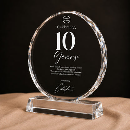 Personalized  Crystal Trophy Award With Gift Box: Custom Corporate Award Plaques & Trophies, Employee Recognition Award, Employee Appreciation Gifts, Sales Achievement Awards, Retirement Award Gifts, Graduation Award Gifts, Company Anniversary Awards, Leadership Awards, Years of Service Awards, Corporate Gifts