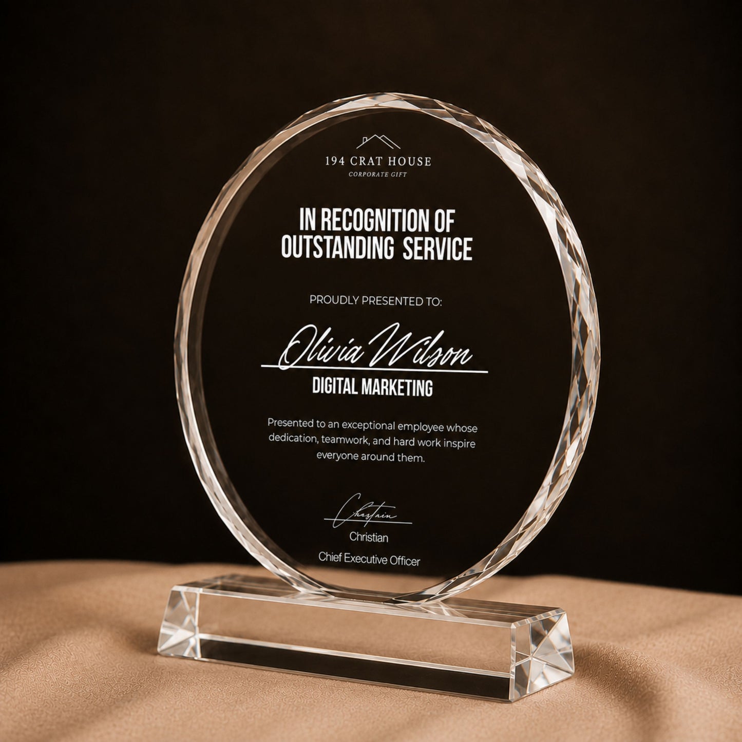 Personalized  Crystal Trophy Award With Gift Box: Custom Corporate Award Plaques & Trophies, Employee Recognition Award, Employee Appreciation Gifts, Sales Achievement Awards, Retirement Award Gifts, Graduation Award Gifts, Company Anniversary Awards, Leadership Awards, Years of Service Awards, Corporate Gifts