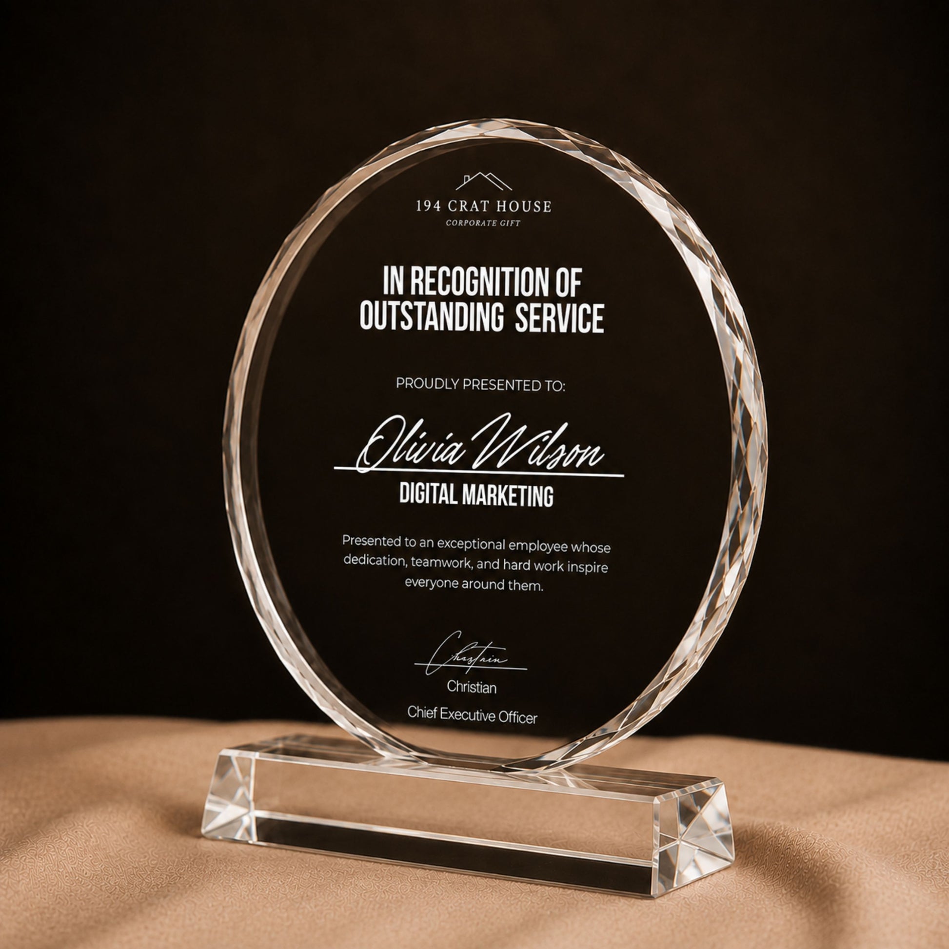 Personalized  Crystal Trophy Award With Gift Box: Custom Corporate Award Plaques & Trophies, Employee Recognition Award, Employee Appreciation Gifts, Sales Achievement Awards, Retirement Award Gifts, Graduation Award Gifts, Company Anniversary Awards, Leadership Awards, Years of Service Awards, Corporate Gifts
