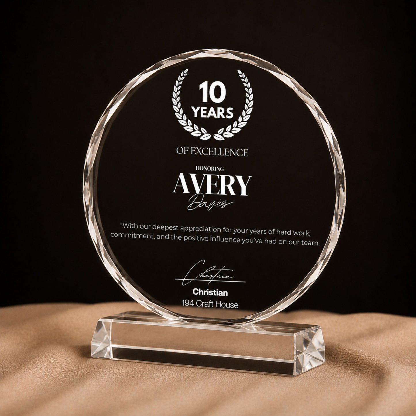 Personalized  Crystal Trophy Award With Gift Box: Custom Corporate Award Plaques & Trophies, Employee Recognition Award, Employee Appreciation Gifts, Sales Achievement Awards, Retirement Award Gifts, Graduation Award Gifts, Company Anniversary Awards, Leadership Awards, Years of Service Awards, Corporate Gifts