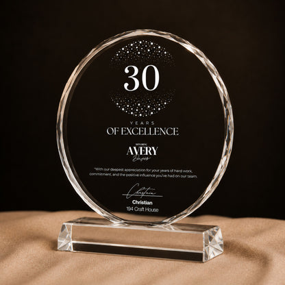 Personalized  Crystal Trophy Award With Gift Box: Custom Corporate Award Plaques & Trophies, Employee Recognition Award, Employee Appreciation Gifts, Sales Achievement Awards, Retirement Award Gifts, Graduation Award Gifts, Company Anniversary Awards, Leadership Awards, Years of Service Awards, Corporate Gifts