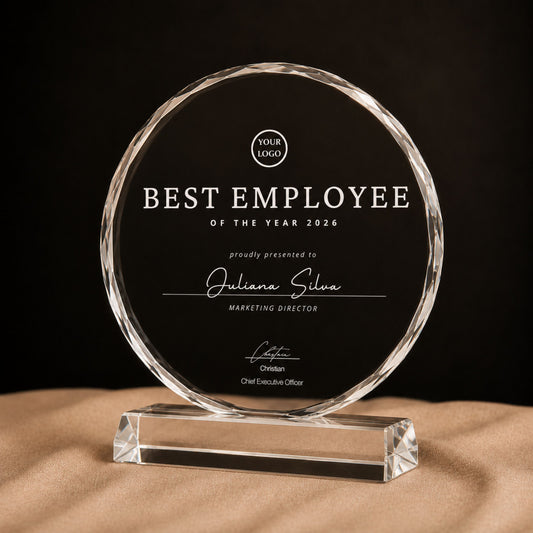 Personalized  Crystal Trophy Award With Gift Box: Custom Corporate Award Plaques & Trophies, Employee Recognition Award, Employee Appreciation Gifts, Sales Achievement Awards, Retirement Award Gifts, Graduation Award Gifts, Company Anniversary Awards, Leadership Awards, Years of Service Awards, Corporate Gifts