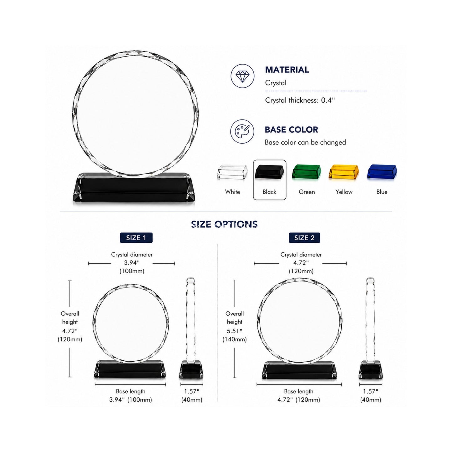 Custom Crystal Award Plaque: Personalized Corporate Gifts Recognition and Milestone Achievements for Employee Recognition Gifts, Clients Appreciation Gifts, Retirement Gifts, Company Anniversary Gifts