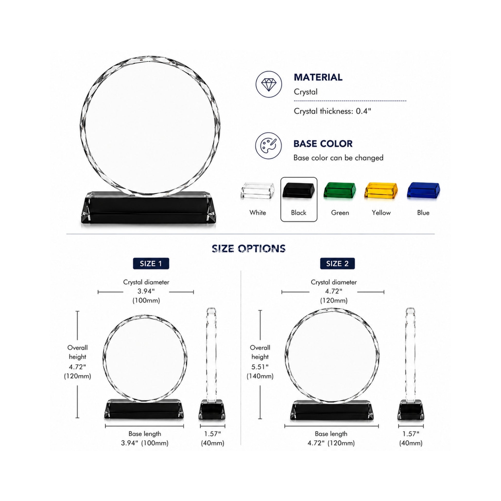 Custom Crystal Award Plaque: Personalized Corporate Gifts Recognition and Milestone Achievements for Employee Recognition Gifts, Clients Appreciation Gifts, Retirement Gifts, Company Anniversary Gifts