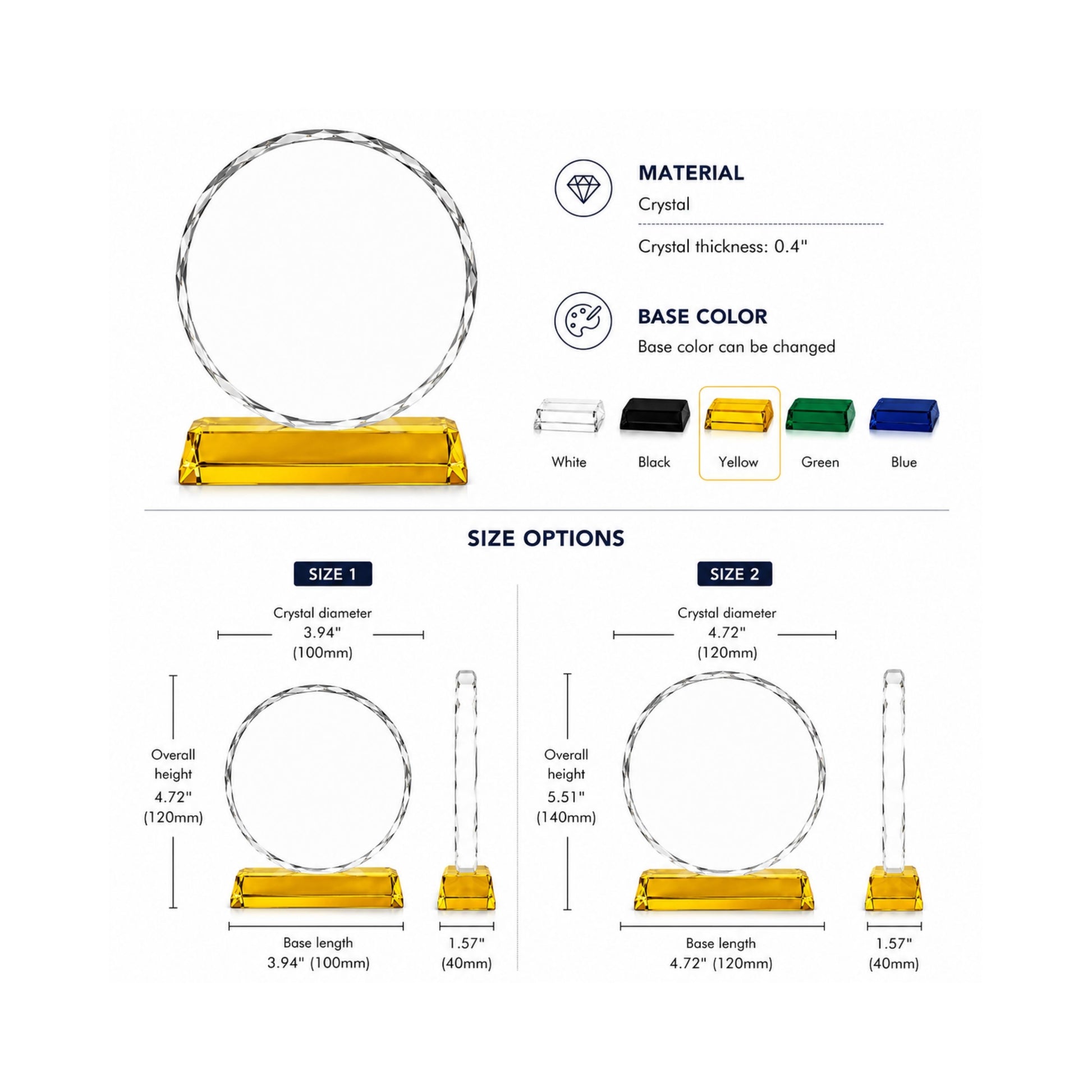 Custom Crystal Award Plaque: Personalized Corporate Gifts Recognition and Milestone Achievements for Employee Recognition Gifts, Clients Appreciation Gifts, Retirement Gifts, Company Anniversary Gifts
