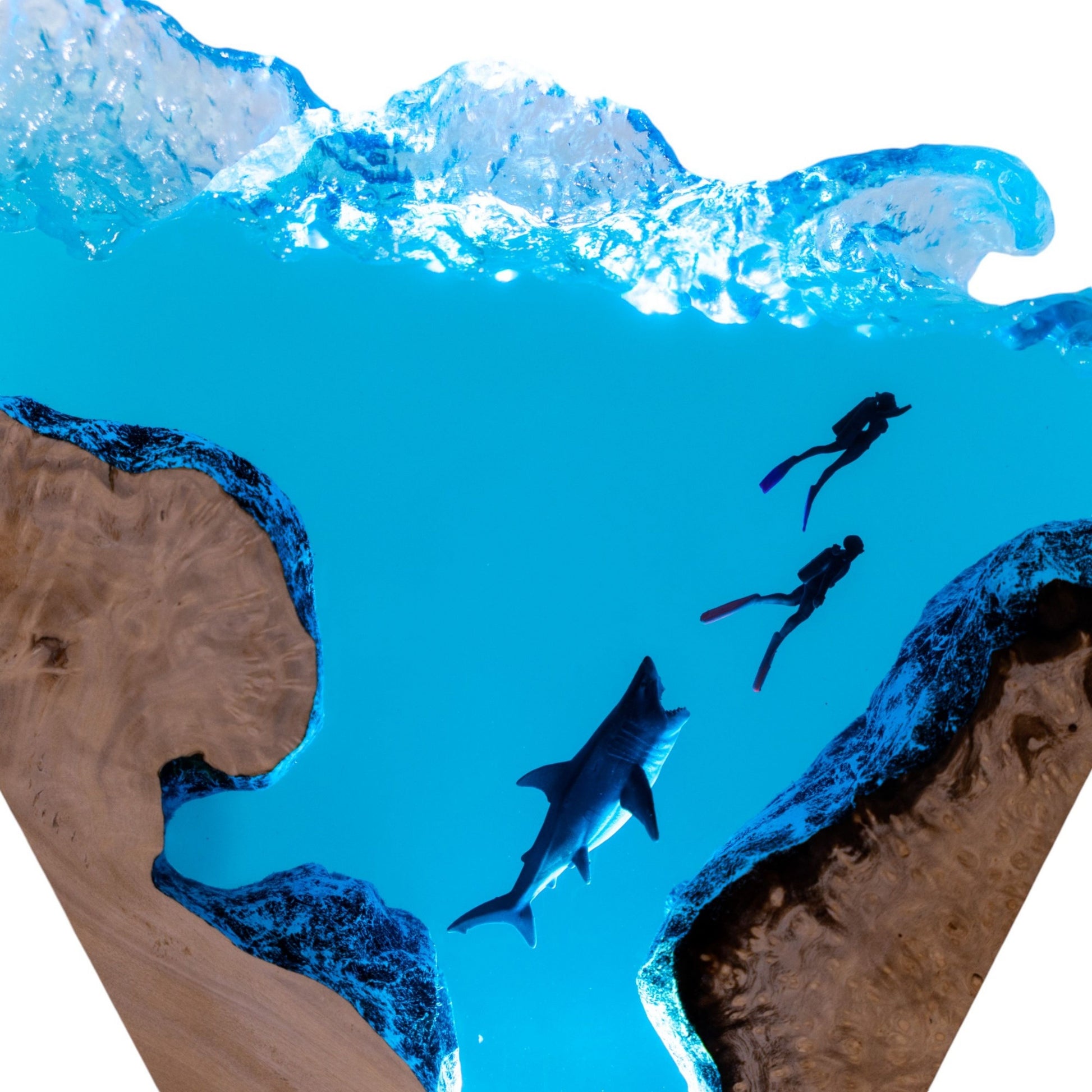 Shark Ocean Resin Night Light: Resin Lamp Streamer & Playroom Decor, Personalized Gift