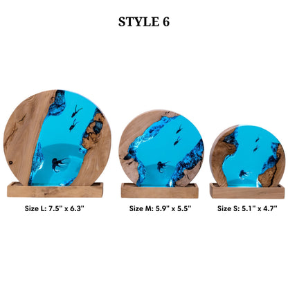 Octopus and Scuba Diver Ocean Resin Night Light: Resin Lamp Streamer & Playroom Decor, Personalized Gift