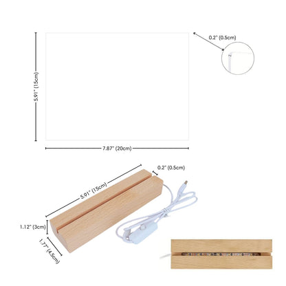 Personalized Photo Collage Acrylic Night Light Gift for Mom