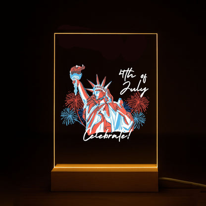 4th of July Acrylic Night Light Statue of Liberty Lamp