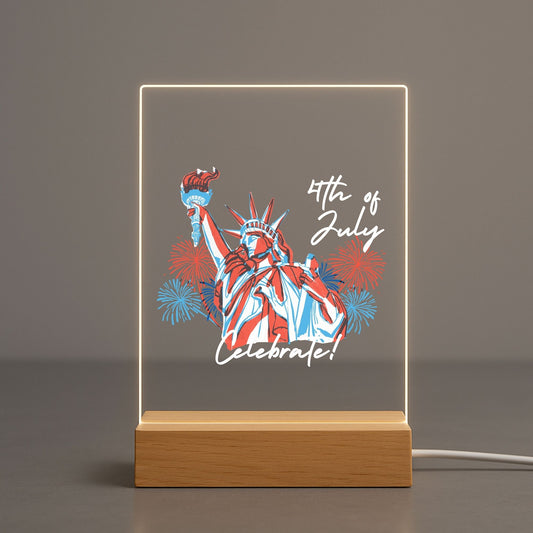 4th of July Acrylic Night Light Statue of Liberty Lamp