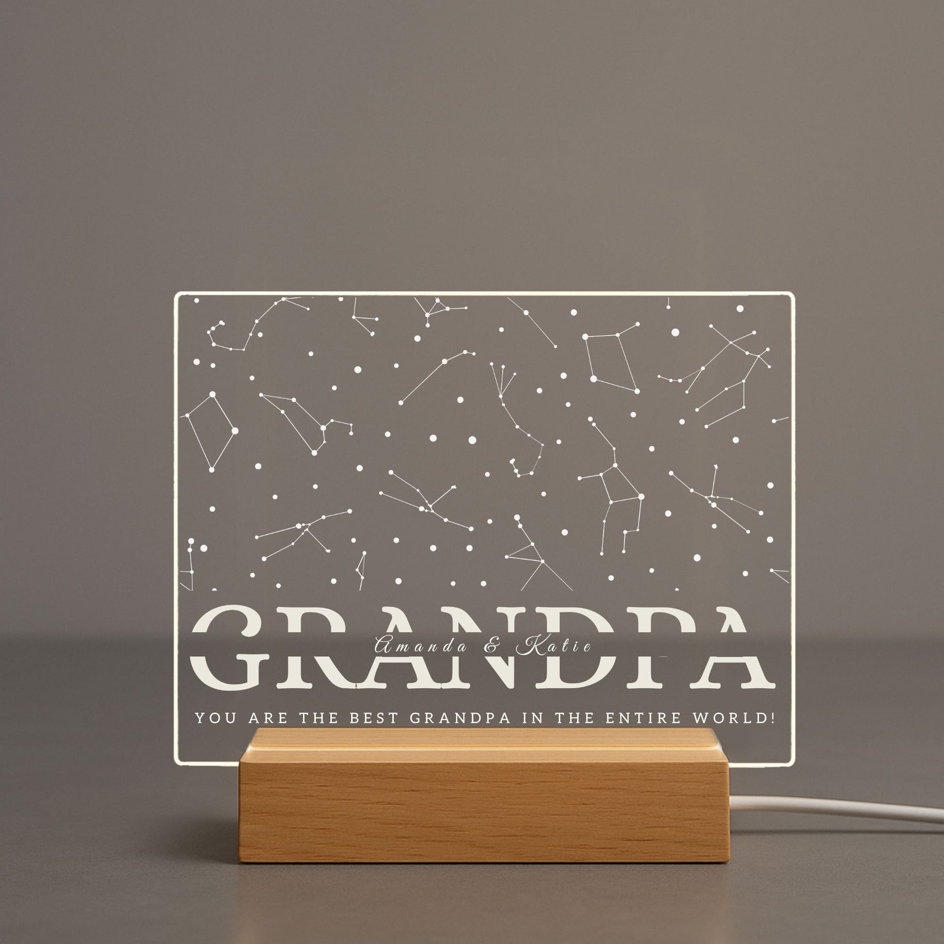 Personalized Grandpa Night Light Constellation LED Light