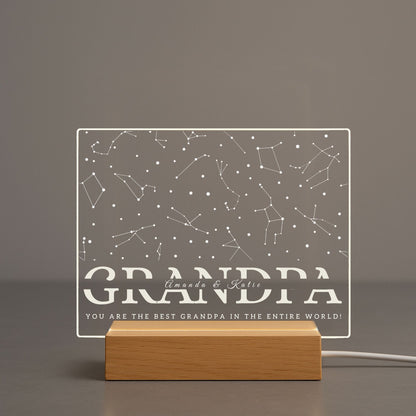 Personalized Grandpa Night Light Constellation LED Light