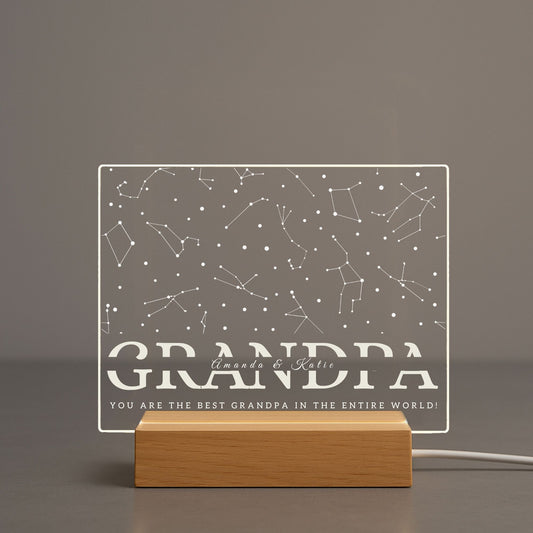Personalized Grandpa Night Light Constellation LED Light