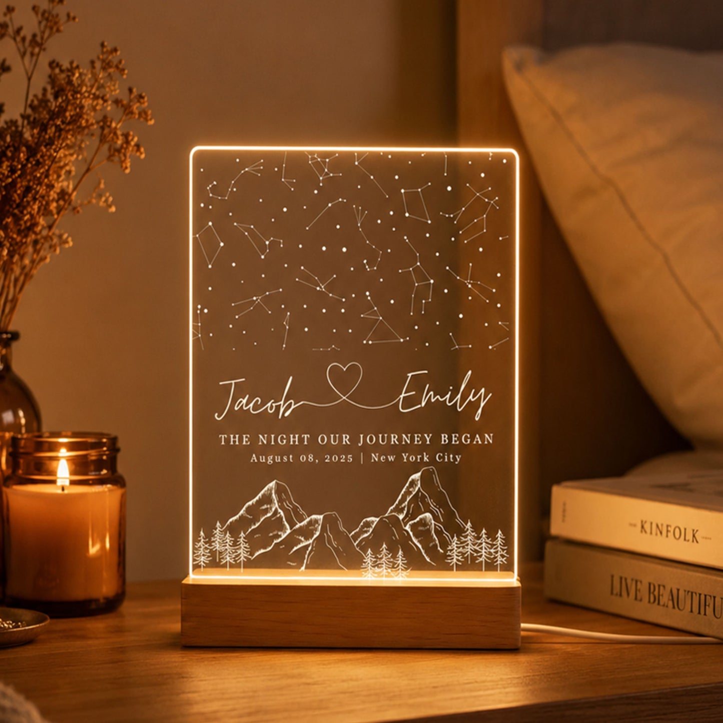 Custom Constellation Star Map Night Light