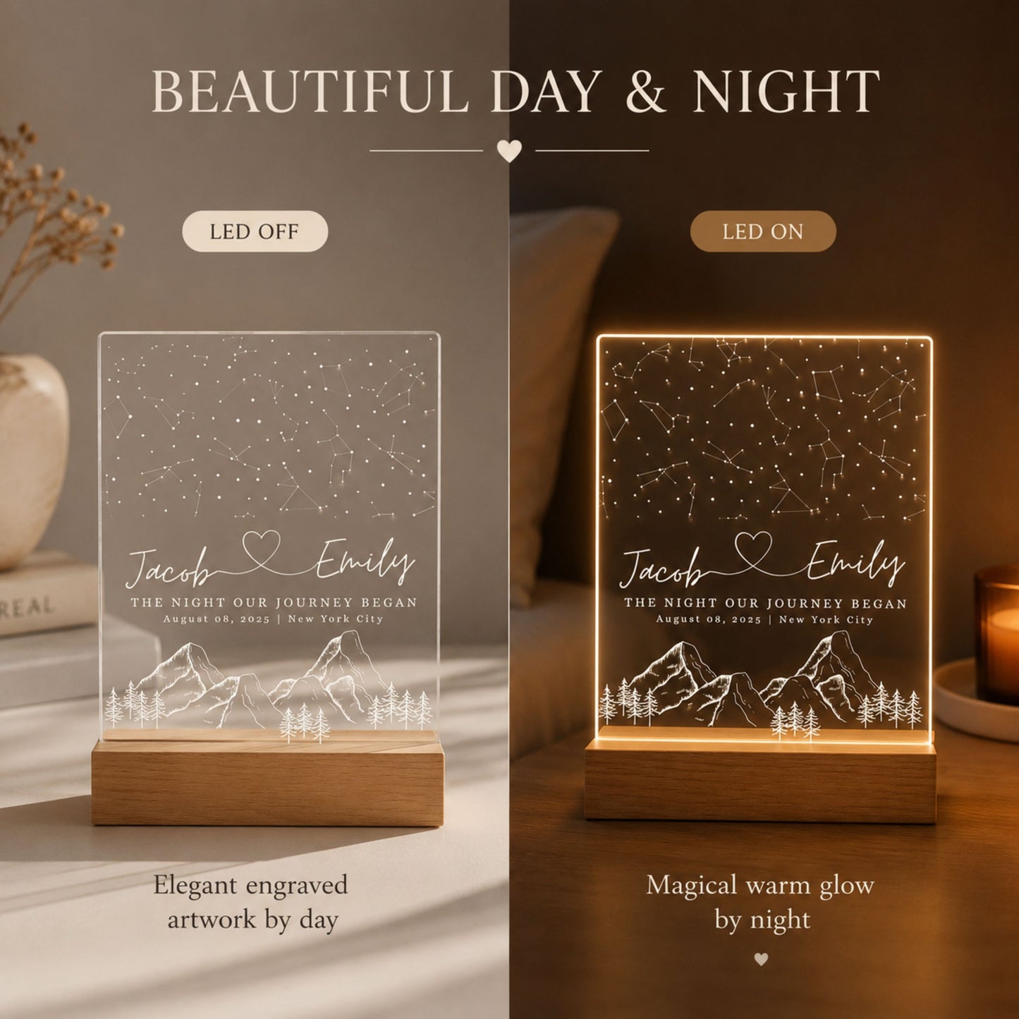 Custom Constellation Star Map Night Light