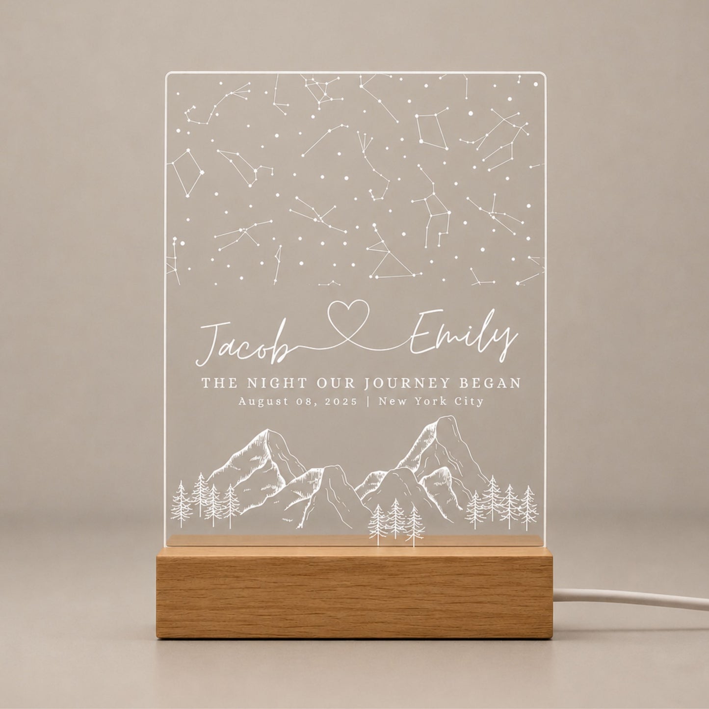 Custom Constellation Star Map Night Light