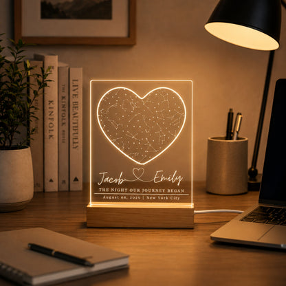 Personalized Star Map Night Light