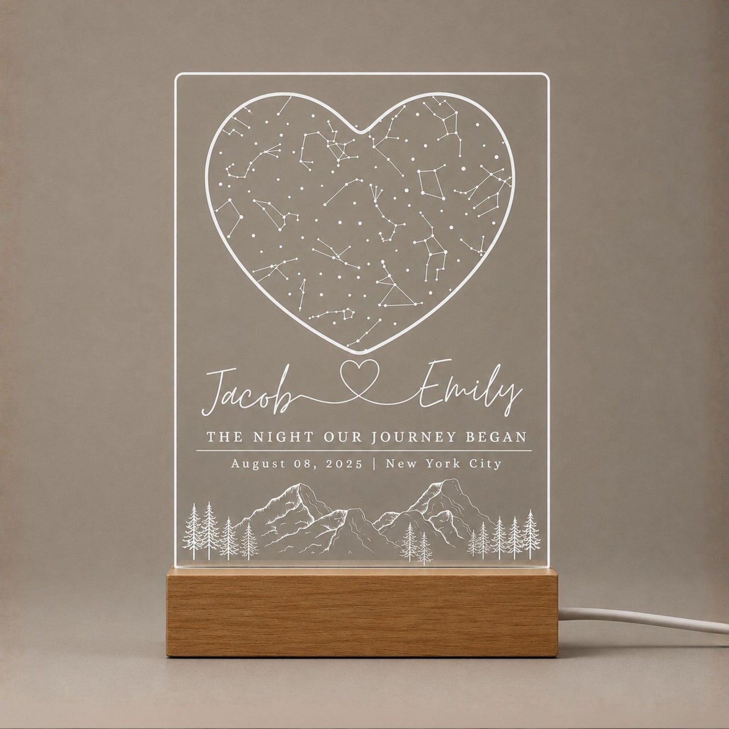 Personalized Star Map Night Light