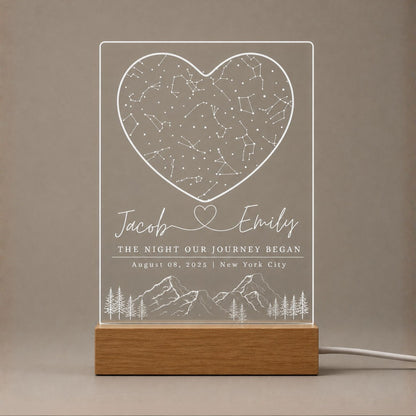 Personalized Star Map Night Light