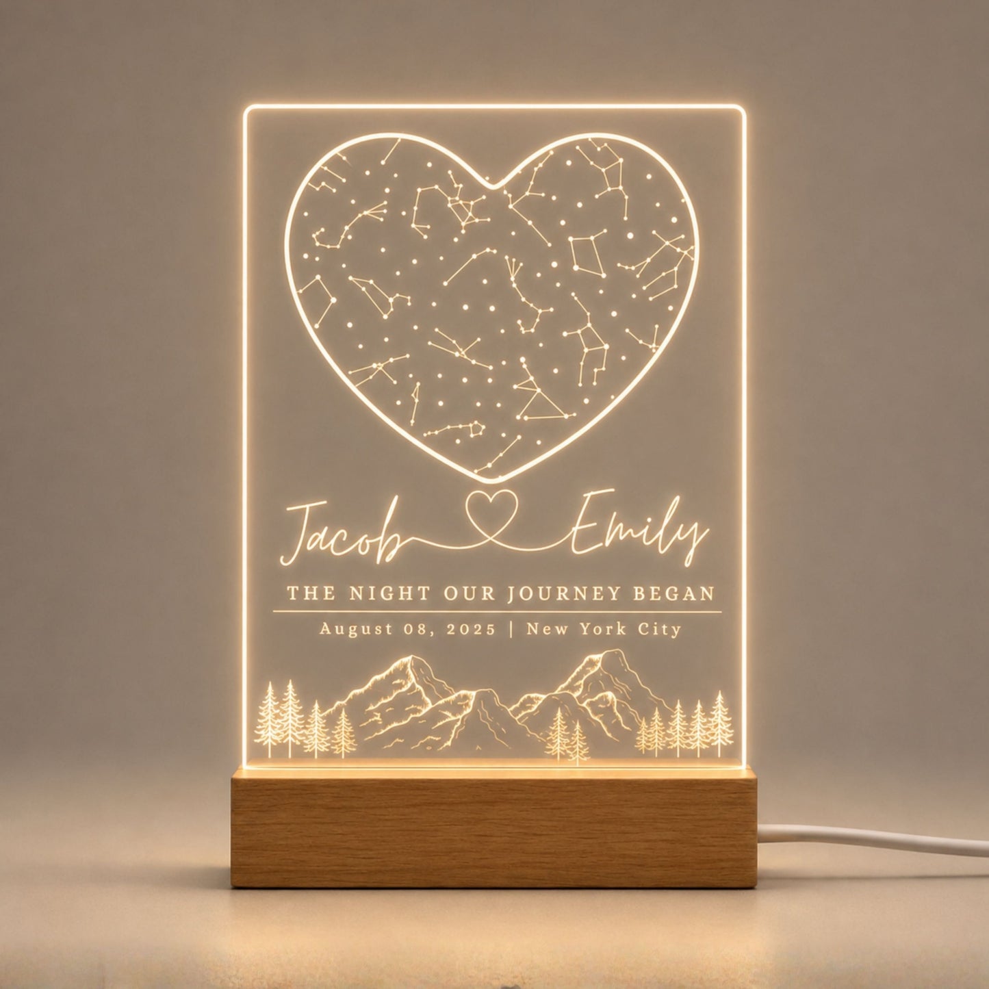 Personalized Star Map Night Light