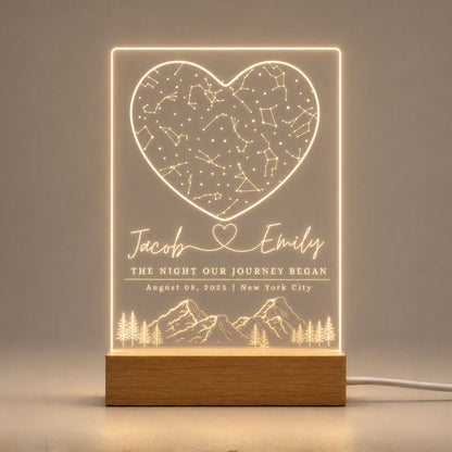 Personalized Star Map Night Light