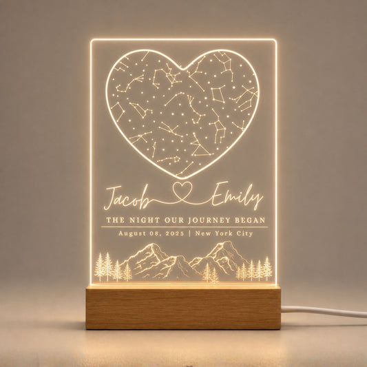 Personalized Star Map Night Light