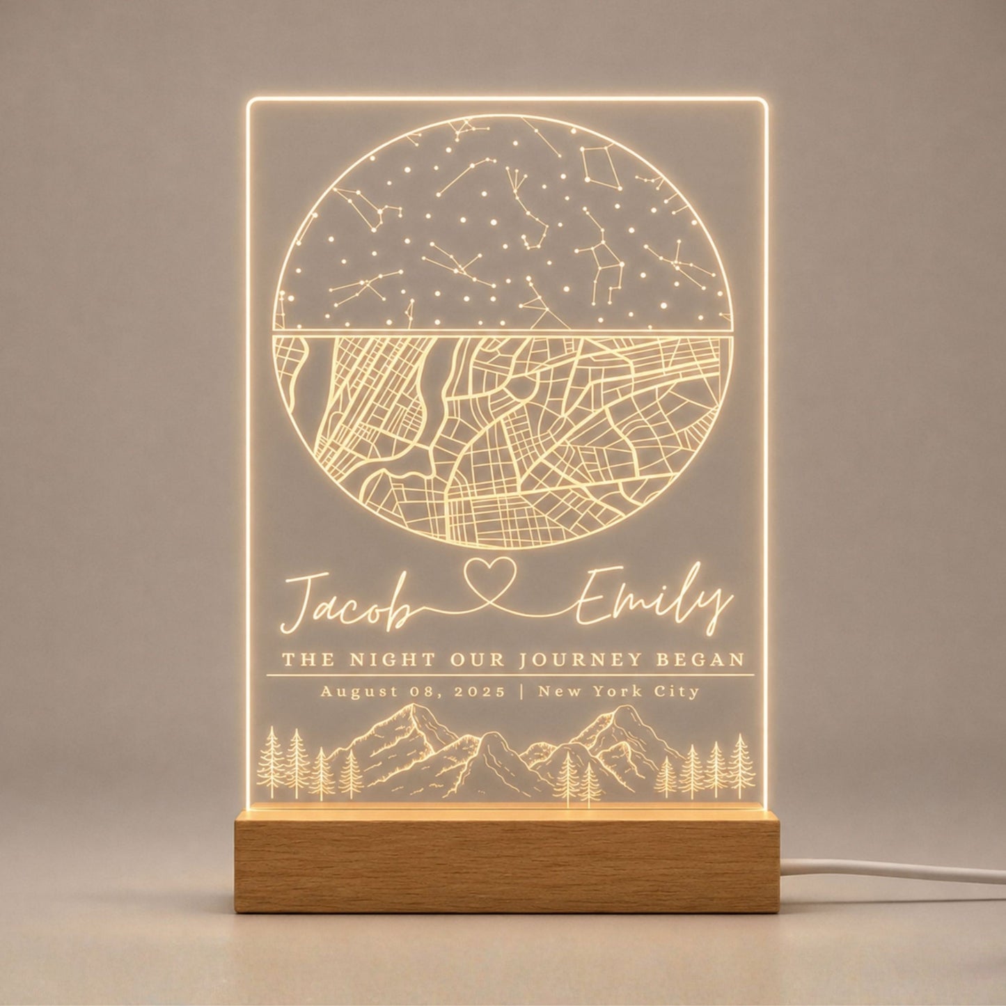 Custom Star Map Night Light