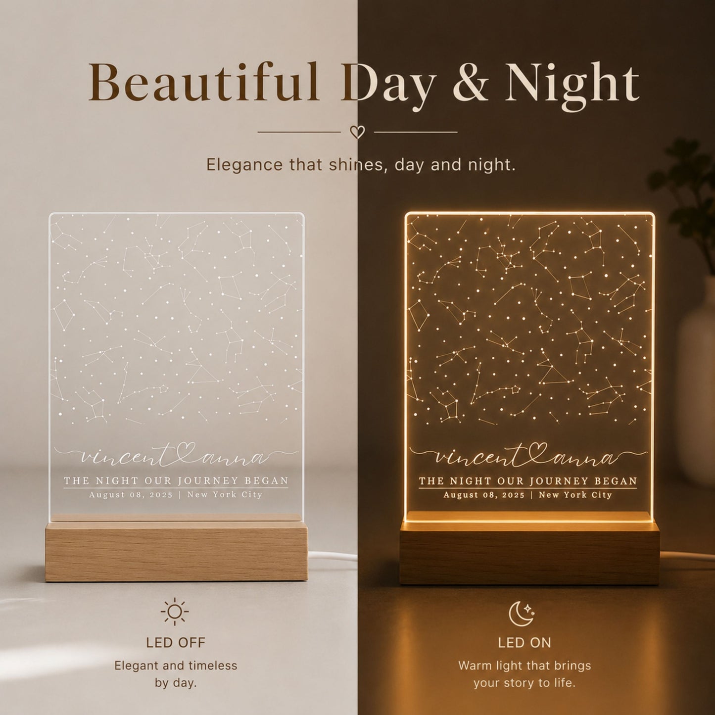 Custom Night Sky Star Map LED Light
