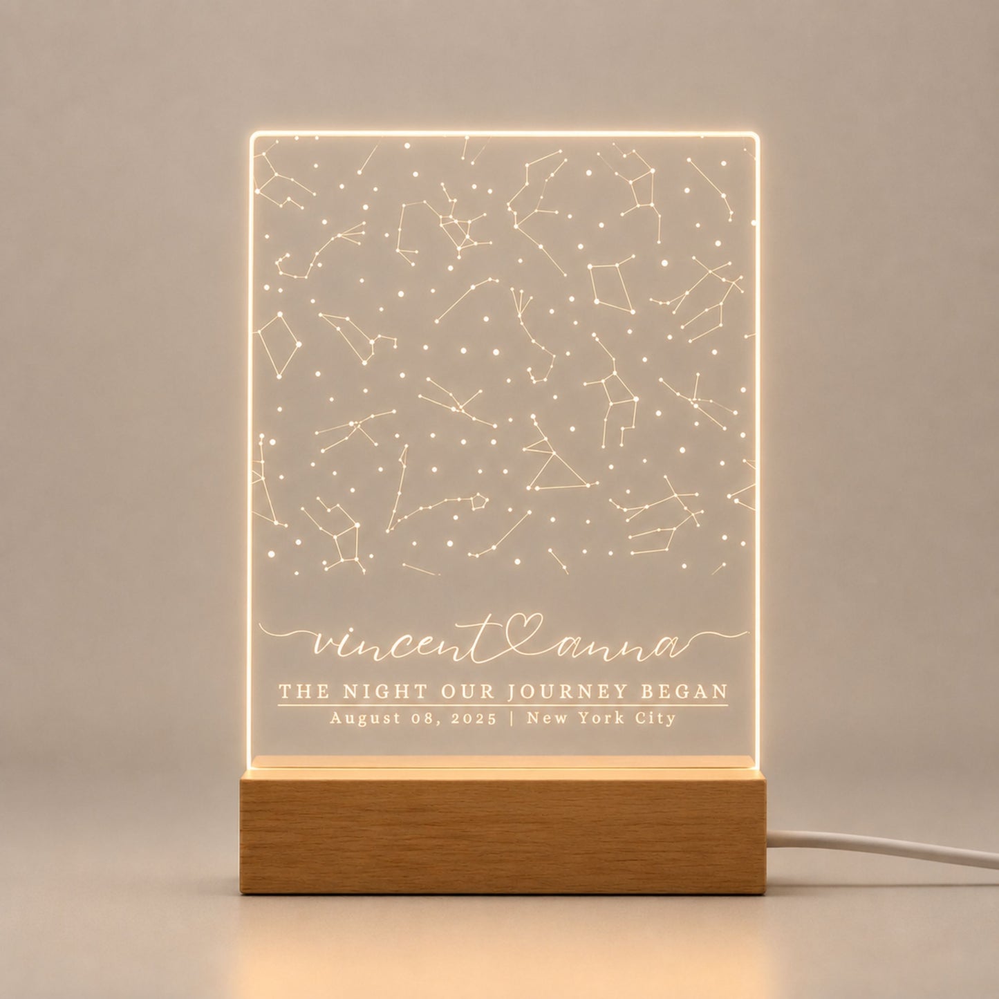 Custom Night Sky Star Map LED Light