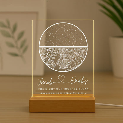 the smooth, laser-cut edges of a custom acrylic street map gift.