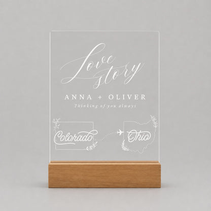 Personalized Couple Map LED Light