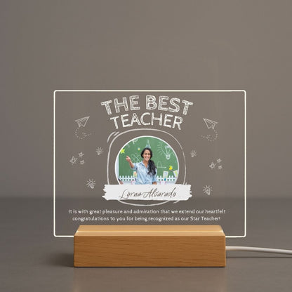 Personalized Teacher Photo Night Light